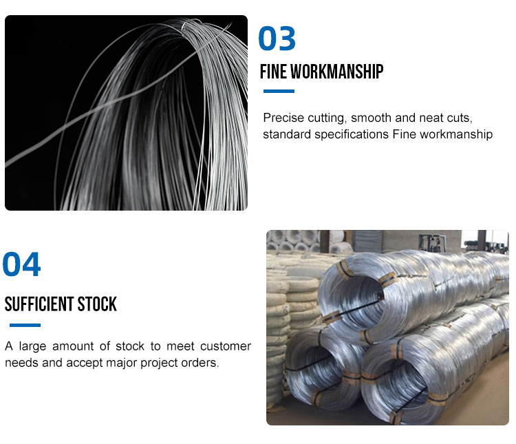 Flat High Low Carbon Steel Wire 0.6mm-6mm Diameter Galvanised Steel Wire