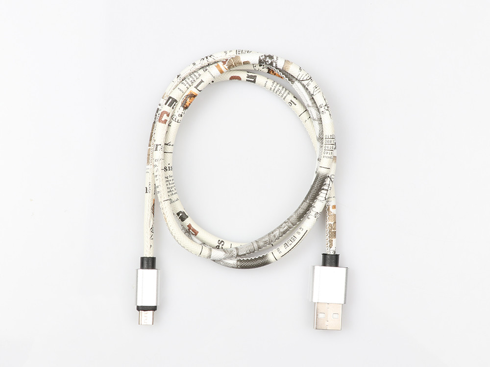 Leather Plait 1M USB Extension Cord For Smartphone Sync Data Charging Red Green