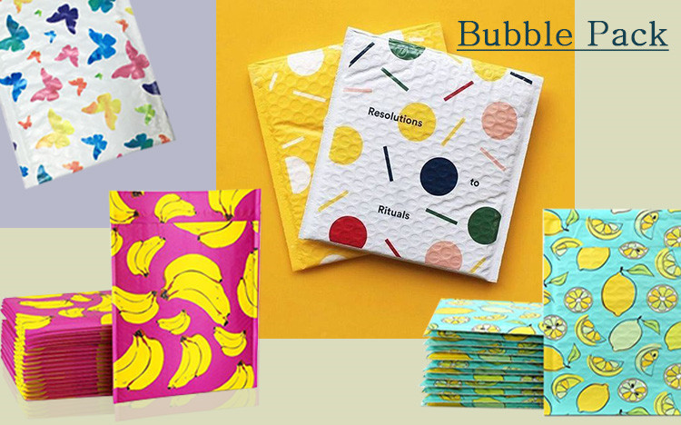 Waterproof PO PE Pearlescent Poly Bubble Mailers For Clothes Packaging