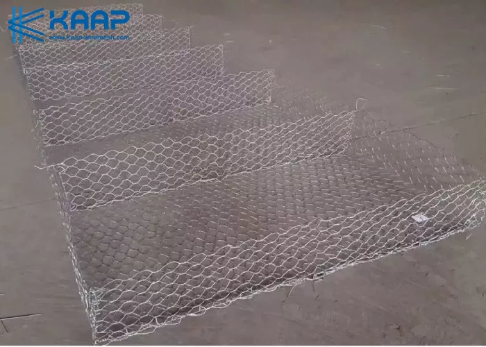 Anticorrosive Hexagonal Galvanized 3mm Woven Gabion Baskets Wall