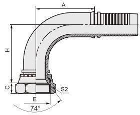 26791 Stainless Steel Hydraulic Crimp Hose Fittings for American Thread Jic 74