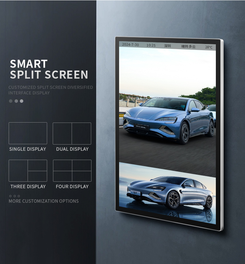 Android Advertising Player Cost-Effective Narrowcasting Wall Mount Digital Signage Display for Businesses & Retail Stores