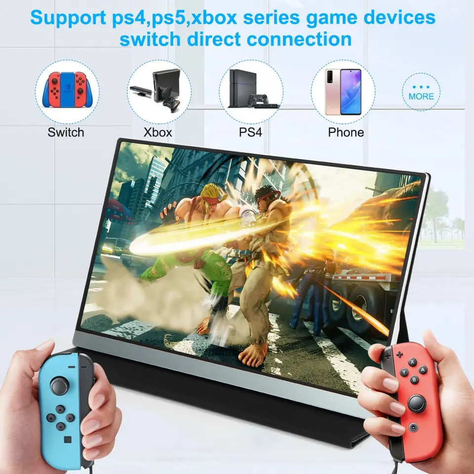 14 Inches Portable Dual Screen Type-C 3.1 Protocol For Audio And Video Data Transmission
