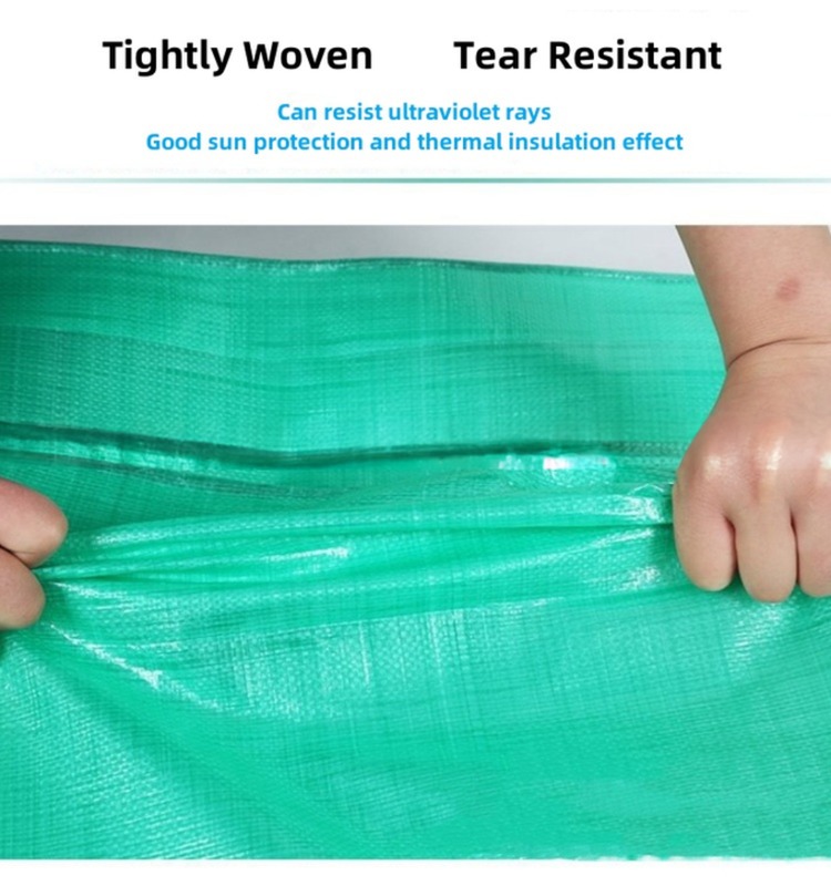 UV Resistant Green PE Tarpaulin for Rain and Sunshine Protection in Coated Pattern