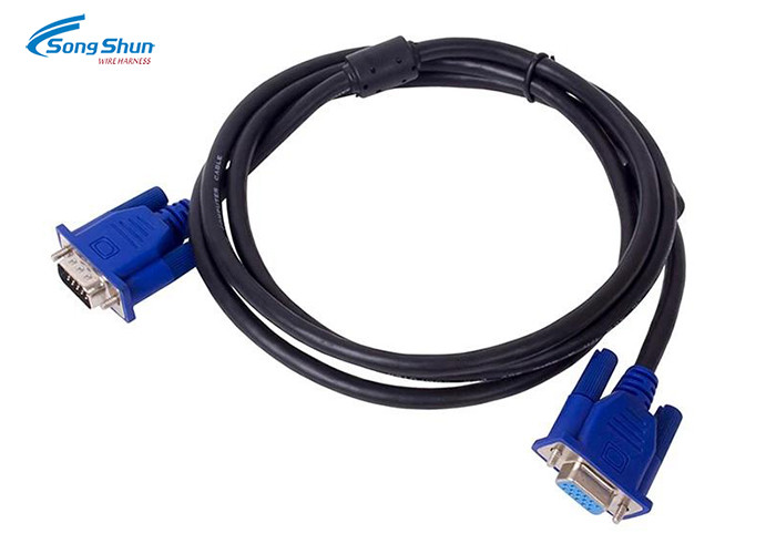 Computer 15 Pin D Sub Display Cable Male Monitor With Bare Copper Conductor
