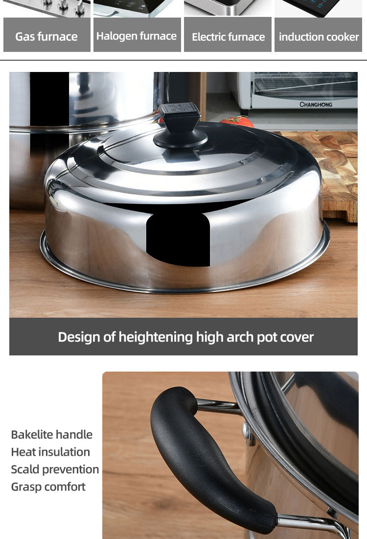Steamer Pot Oem Hot Selling Large Stainless Steel 2/3 Layer Restaurants Kitchenware Soup Pot Food Steamer Pot With Steamer
