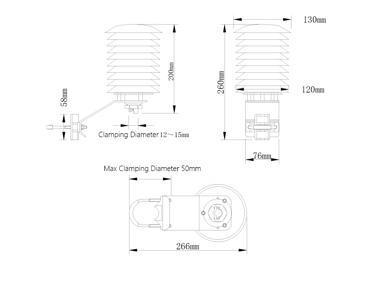 OEM Supported Customizable Ambient Humidity Temperature Sensor with 30mm Inner Diameter