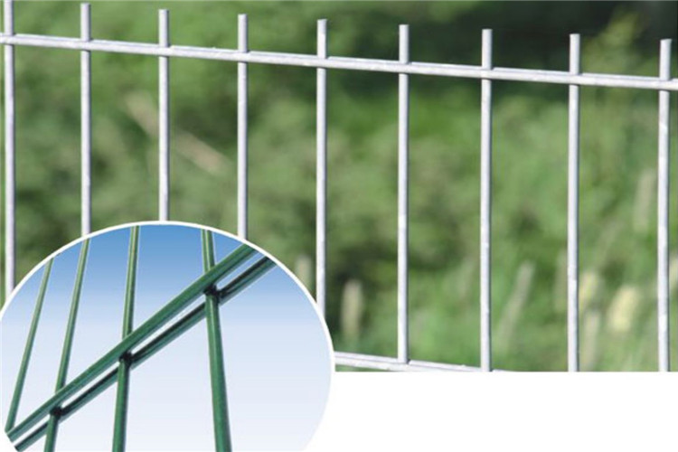 Hot Sales Twin Wire Mesh Fence Panel For Garden Fence With Peach Post