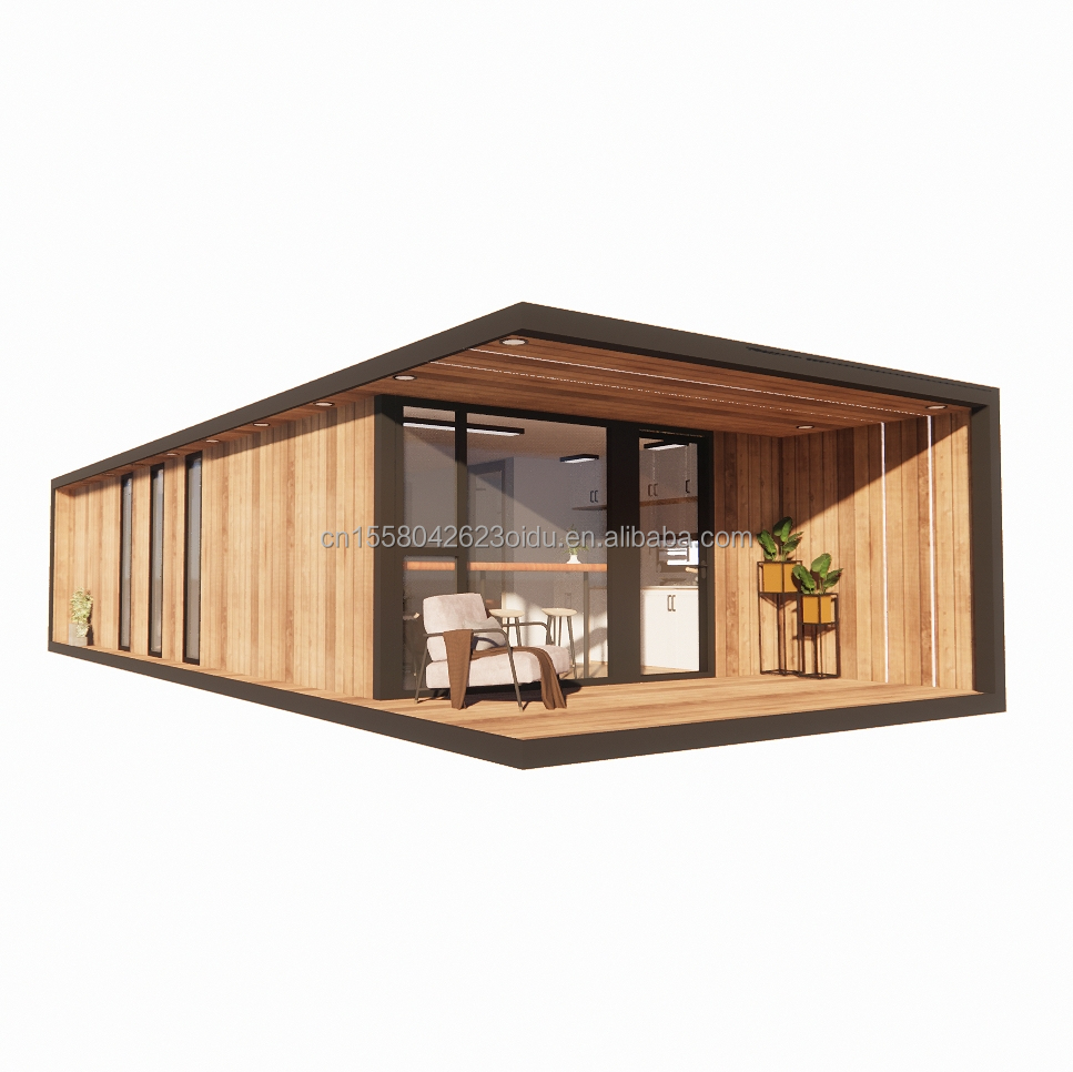 Galvanized Steel Bending Portable Modular 2-3 Bedroom Prefab Flat Pack Mobile Garden Cabin Hotels Villas Ready-Made Homes