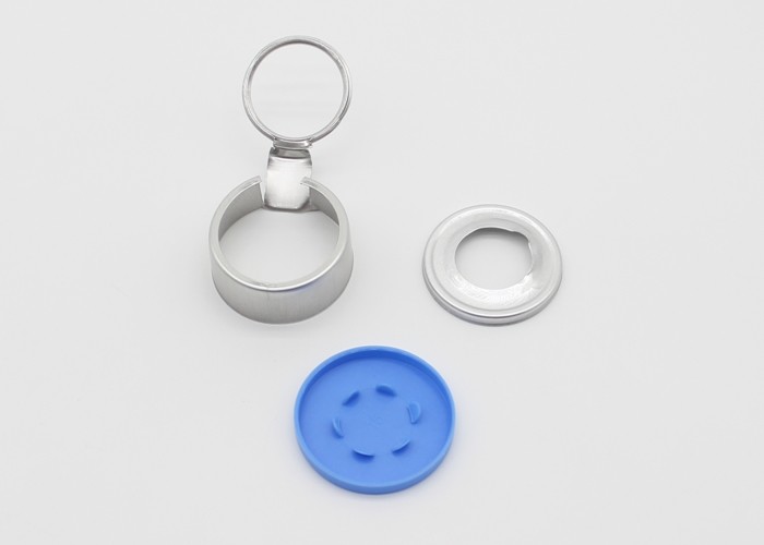 32mm Blue Infusion Medicinal Vial Caps With Ring Pull Customized Logo And Size