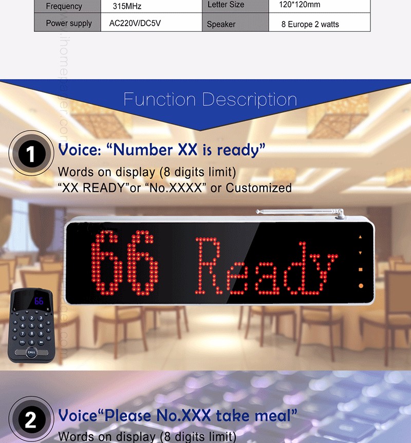 Hot selling queue system good quality LED queue system/wireless queue