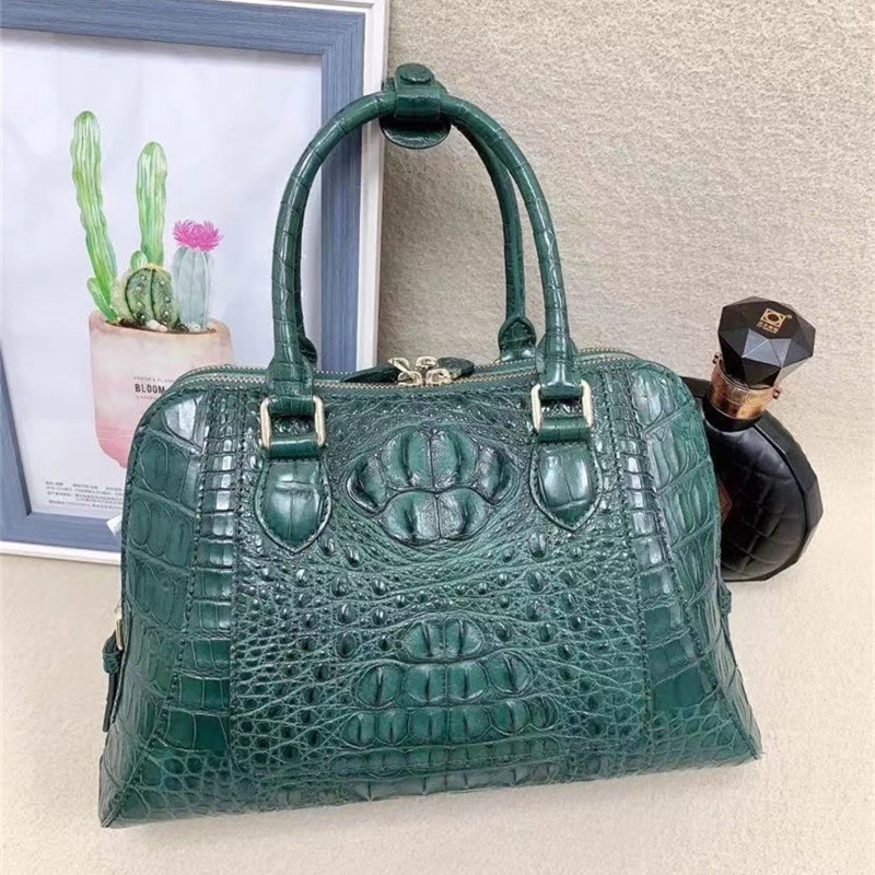 Exotic Genuine Crocodile Skin Women Shell Purse Authentic Alligator Leather Lady Single Shoulder Bag Female Handbag