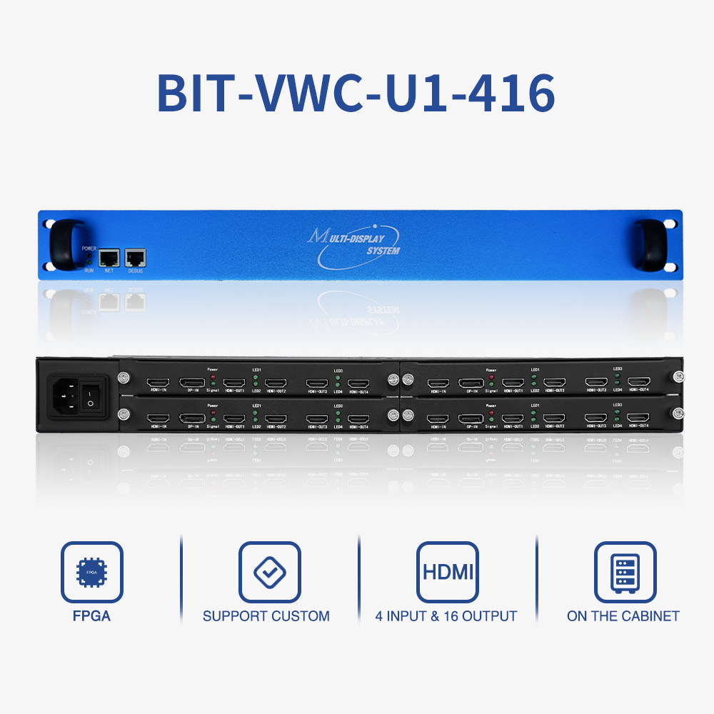 HD HDMI Multi Monitor Video Wall Controller 4x4 2x2 3x3 2x4 BIT-MSE-U1-416