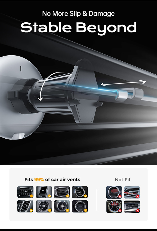 15w Wireless Charger Metal Magnetic Car Phone Holder With Innovative Running Light Design And Fast Magsafe Magnetic Suction
