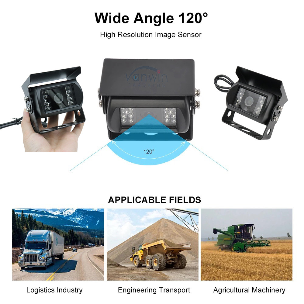 Truck And Bus Reversing Assist Device IP69K Waterproof Rear Monitoring Camera