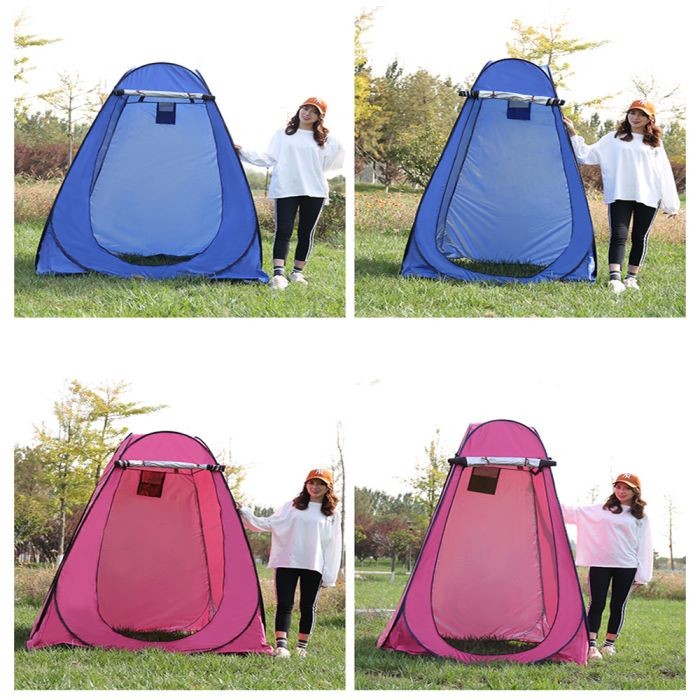 Thick Silver Coated Pop Up Shower Tents For Camping