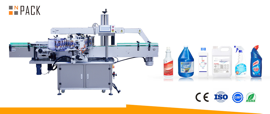 Automatic Two Sides Labeling Machine Round Sqaure Plastic Bottle Labeller Sticker Machine