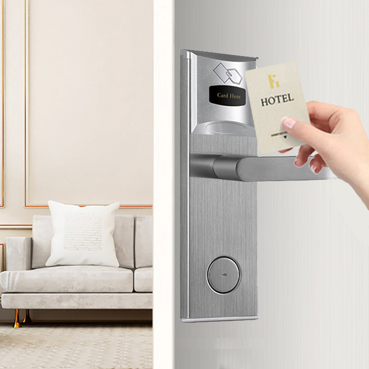 Hotel Electronic RFID Key Card Door Lock Smart Deadbolt Card Lock With Hotel System