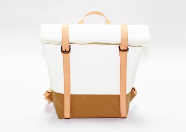 Customized Washable Kraft Paper Backpack Recycled Lightweight Leisure Style