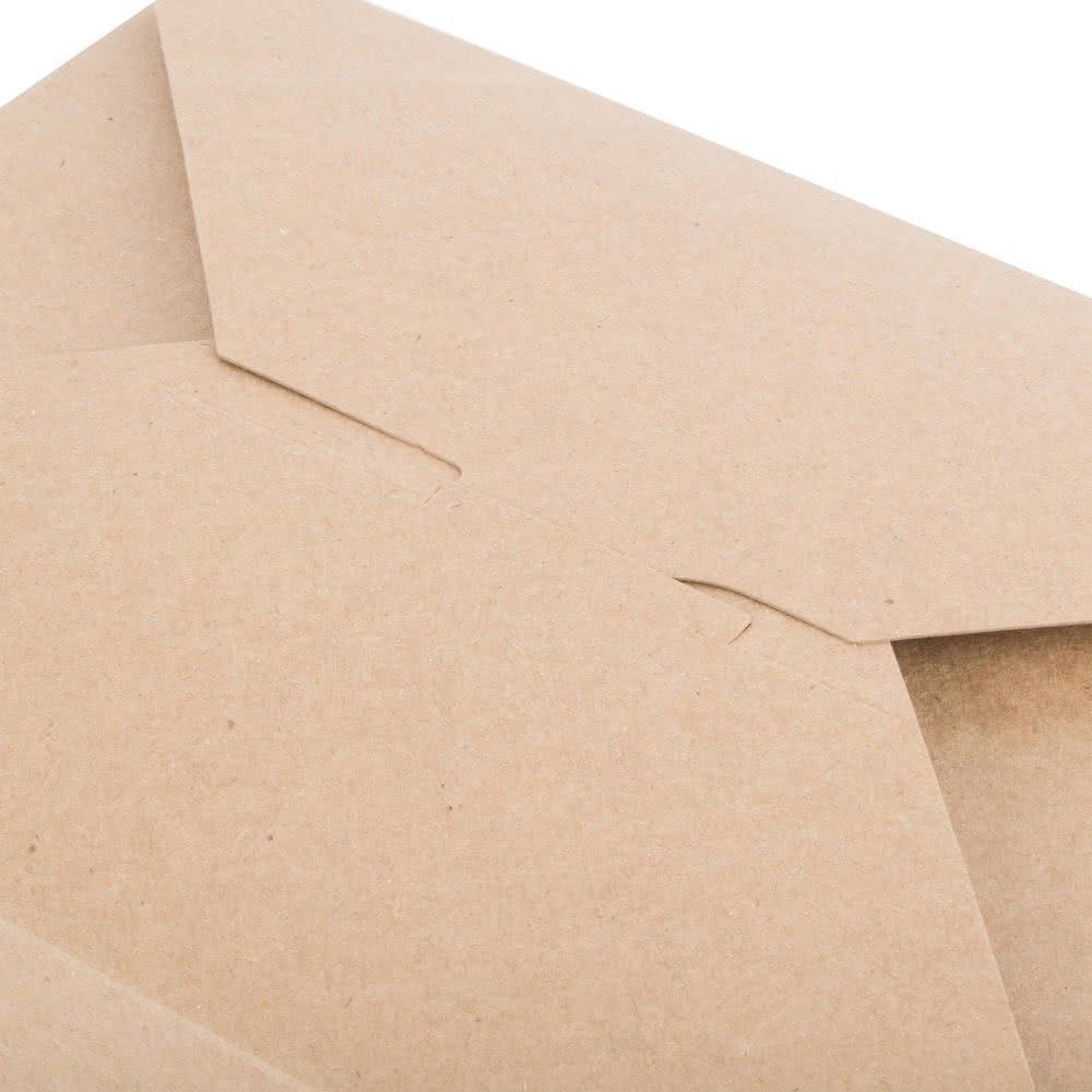 Disposable Kraft Paper Baking Box Take Out Container Lunch Meal Food