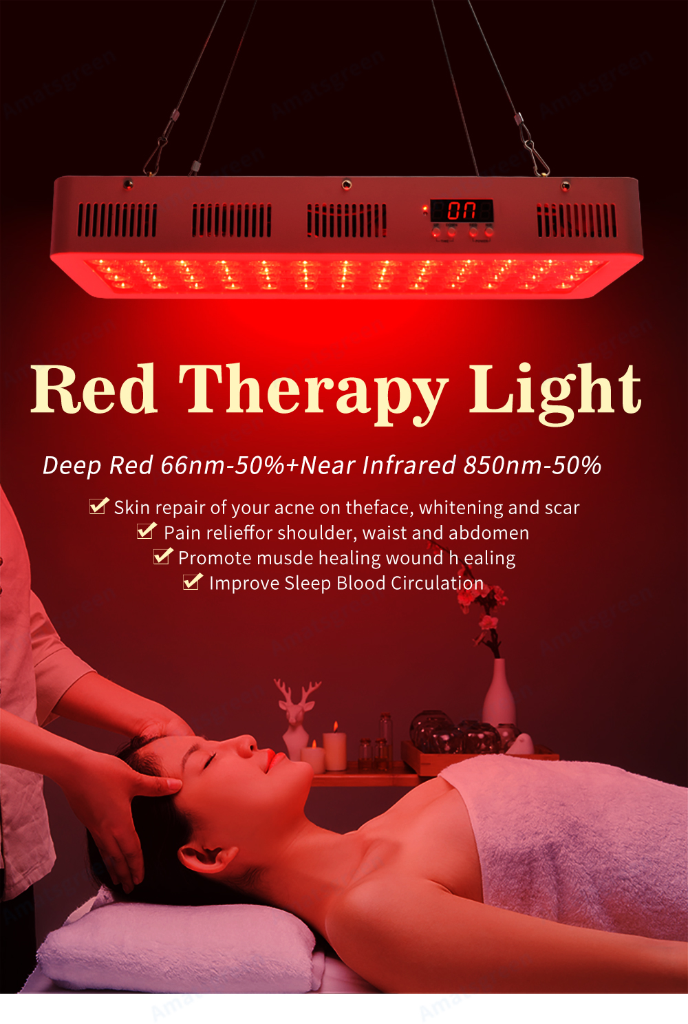 Pdt Infrared Full Body Red Led Light Therapy Panel Device Beauty Lamp