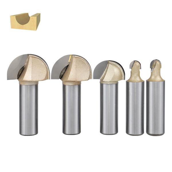 Tideway Engraving Router Bit Wood Round Head Bull Nose Router Bit Half Round