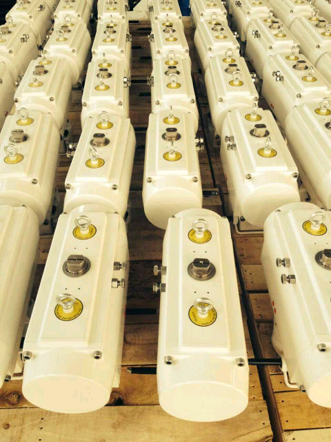 PTFE Coating Pneumatic Rack And Pinion Actuator 90 degree ATUADOR PNEUMATICO