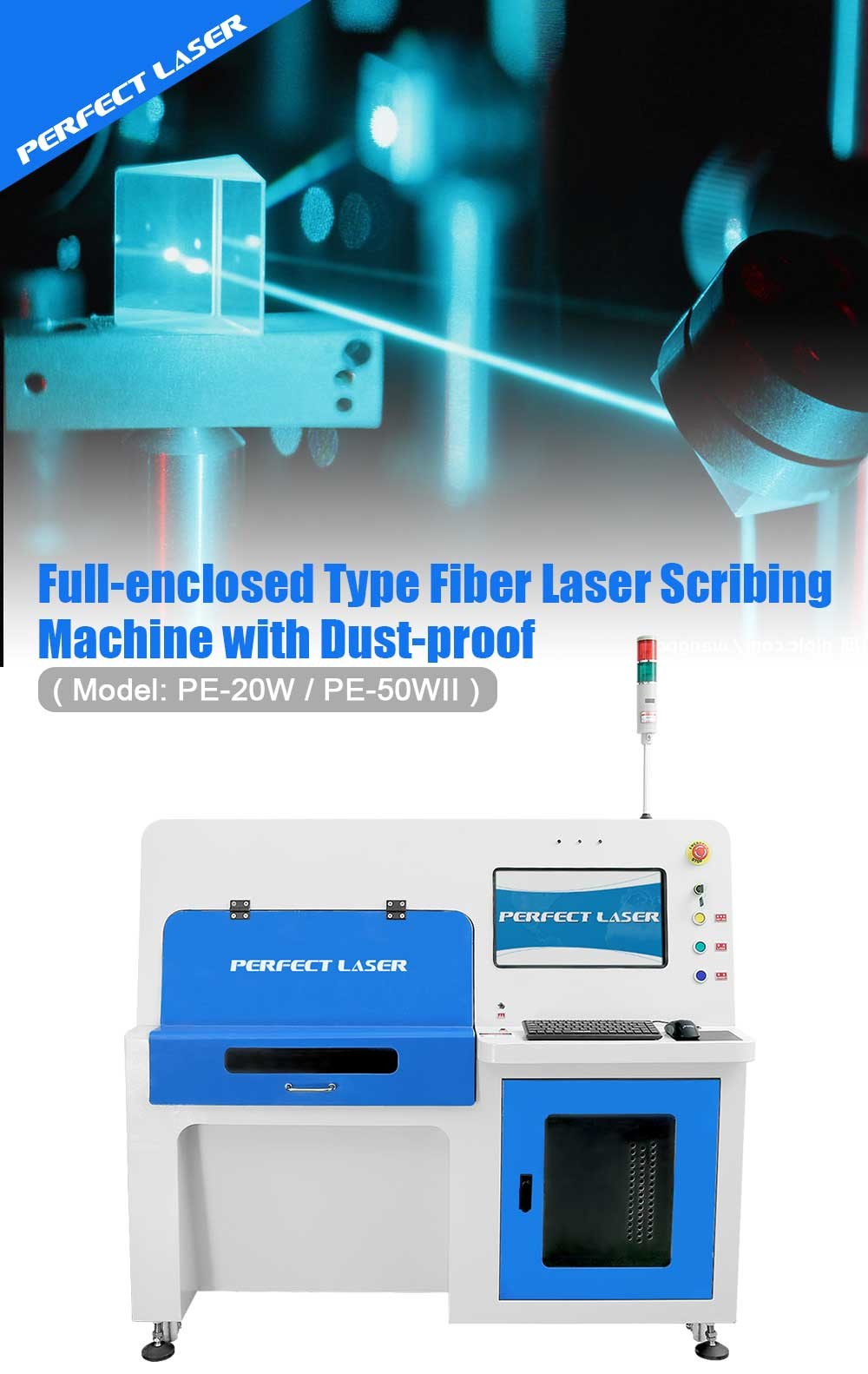 Full enclosed Type Metal Laser Cutting Machine Fiber Laser Scribing Machine Dust proof
