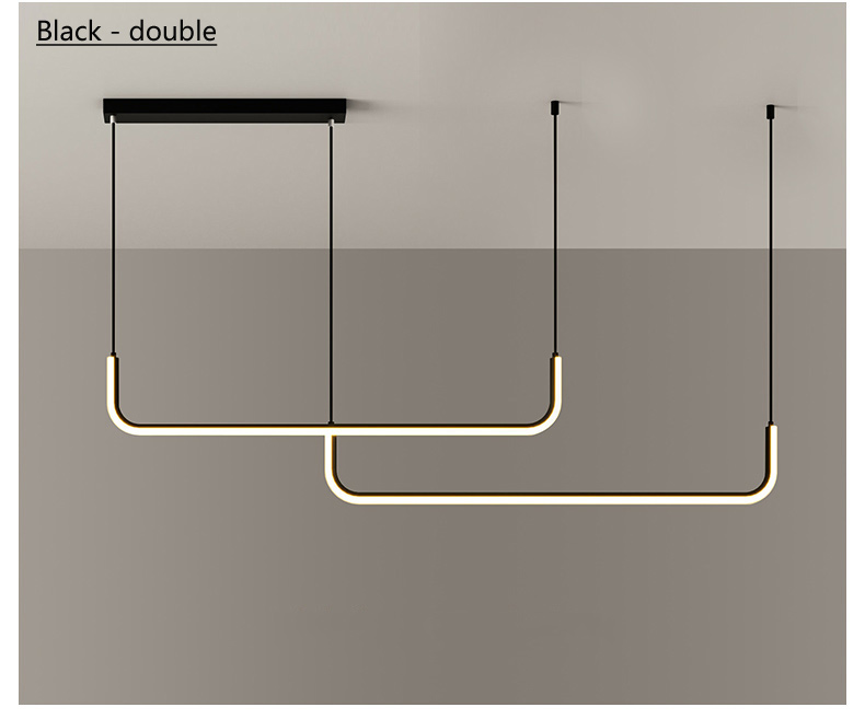 Modern Kitchen Island Chandelier Living Room Black minimalist designer Chandelier (WH-MI-398)