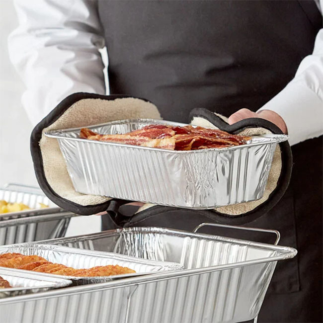 1LB Aluminium Foil Oblong Lunch Box Take - Out Pan For Versatile Food Container