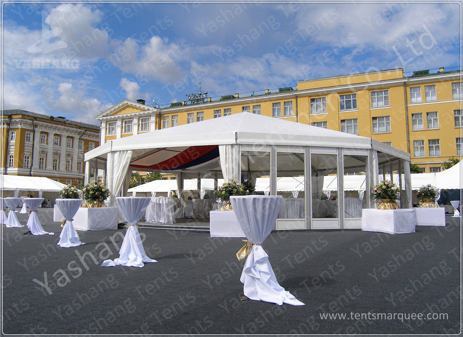 Hard ABS and Transparent Glass Wall Outdoor Aluminum Profile Car Exhibition Tent