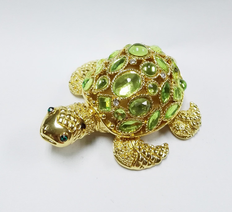 Turtle metal trinket box Turtle jewelry box turtle shaped trinket box for gift