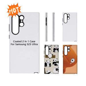 Most Protective 3D Sublimation Phone Cases For Samsung S23 Plus Ultra 2 In 1