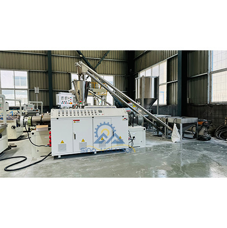 Twin Screw WPC Door Frame Extrusion Line With Mitsubishi PLC Control