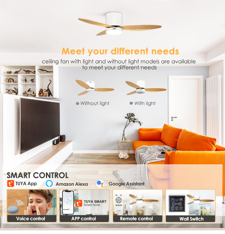 Upgrade Your Home with 42 Inch Ceiling Fan LED Light 5 Speed Choice High CRI Ra 100