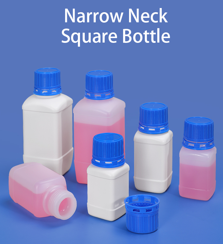Narrow Mouth Chemical Reagent Bottle Lab 16oz 500ml Plastic Containers With Lids