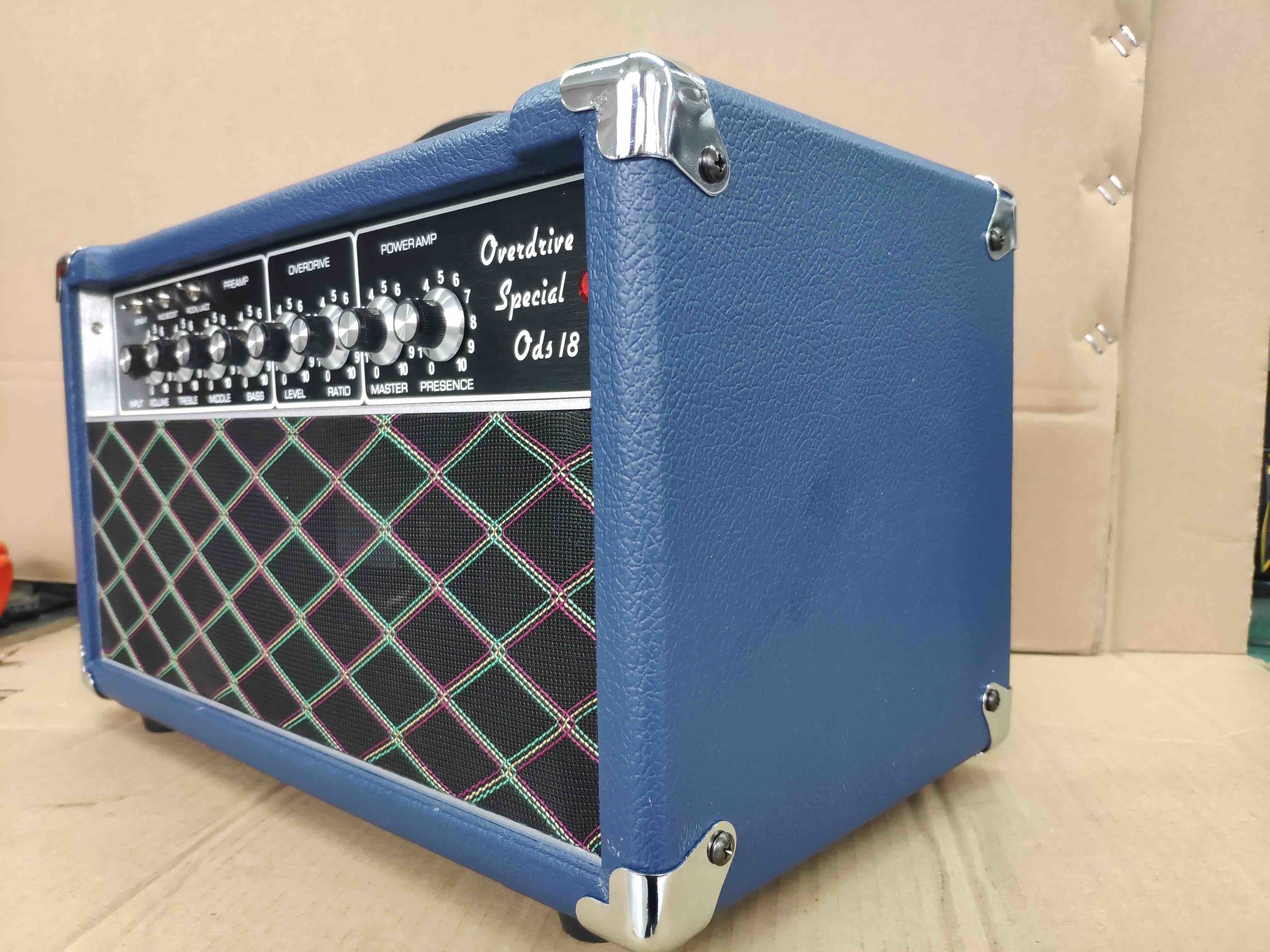 Custom Grand Overdrive Special Head Guitar Amplifier 20W with 1*12 V30 Speaker Cabinet in Blue Tolex JJ Tubes