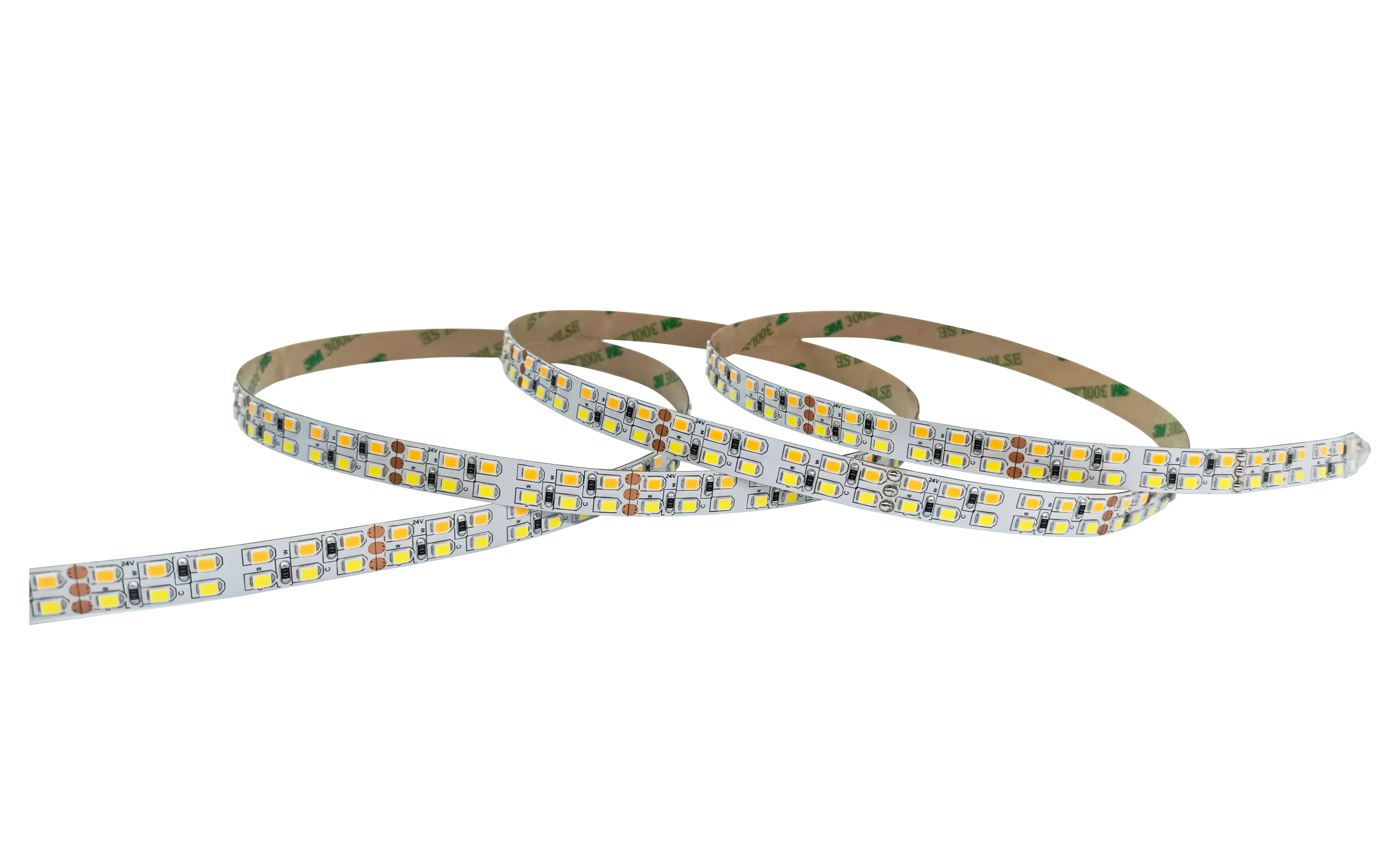 High Intensity White Warm Light SMD 2835 LED Strip 24V Input Voltage