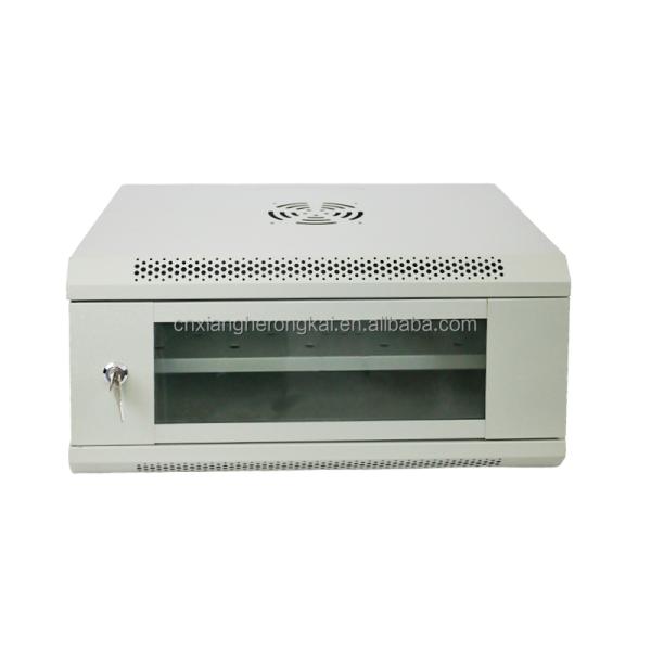 4U Wall Mount Network Data Cabinet Stainless Steel Deep Server Rack with Two Locking Keys