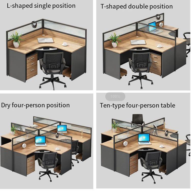 25mm Thickness Table Top Workstation Furniture for School Office Desk With Partition