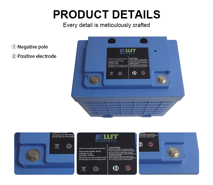 Promotional 12V Lithium Iron Phosphate Battery Pack 12.8v Lifepo4 Battery