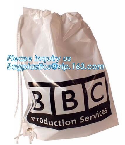 Biodegradable Environment friendly LDPE Plastic bags with DRAWSTRING closure bags, backpack, drawtape bag, essentials