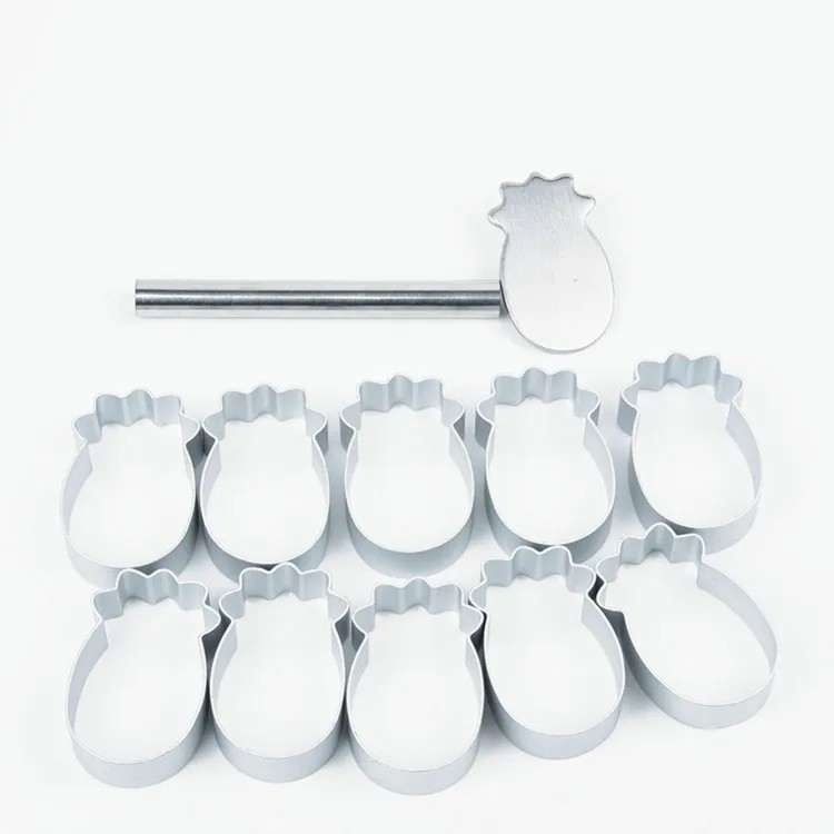 Pineapple Shaped Cookie Cutter Commercial Bakery Equipment Stainless Steel