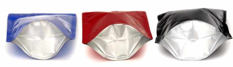 Small Flat Zip Lock Mylar Aluminum Foil Stand Up Pouch Square Bottom Food Packaging