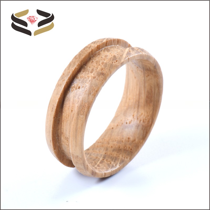 Religious Type Solid Wood Rings 6mm 8mm For Inlay Blank