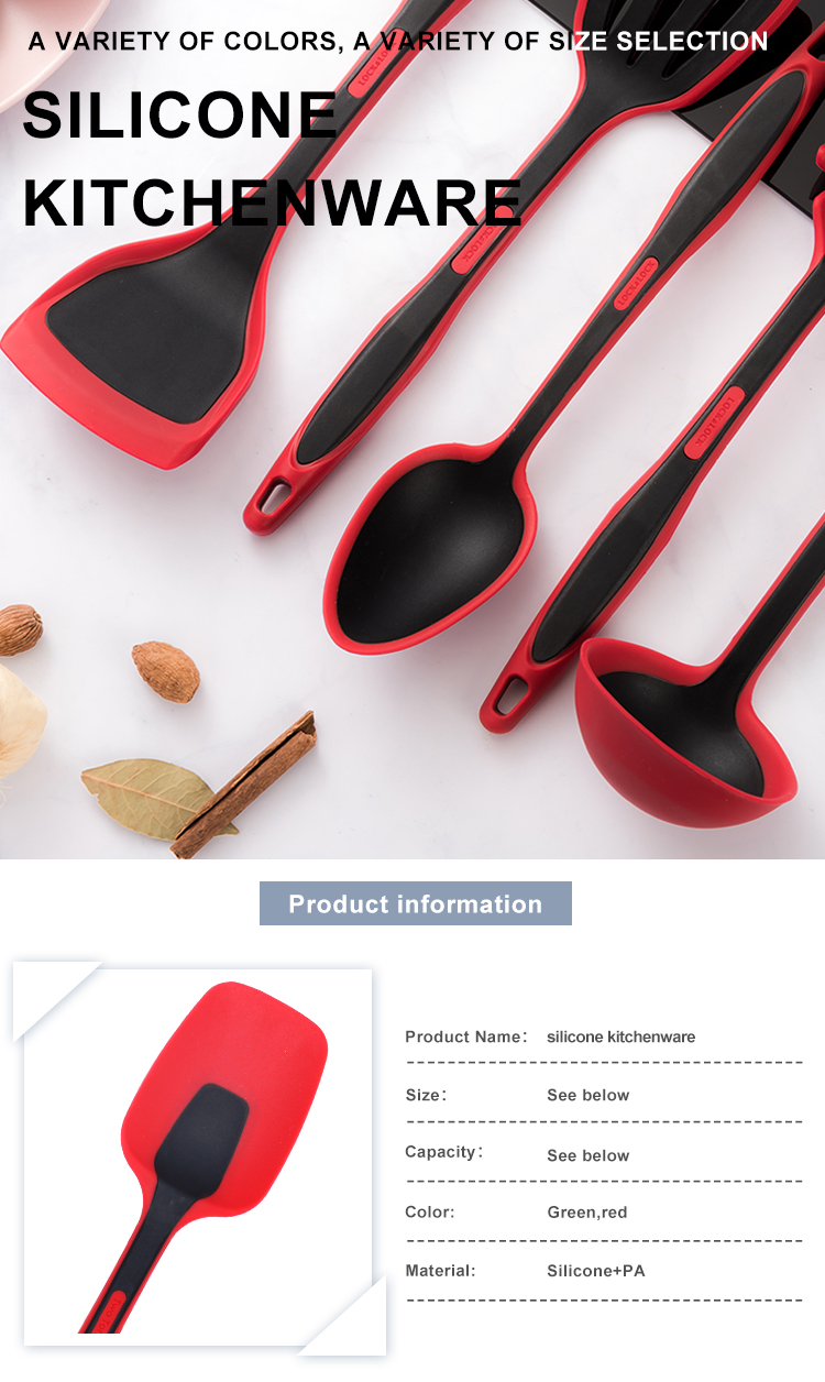OEM ODM Heat Resistant Silicone Kitchen Utensil Cooking Spatulas