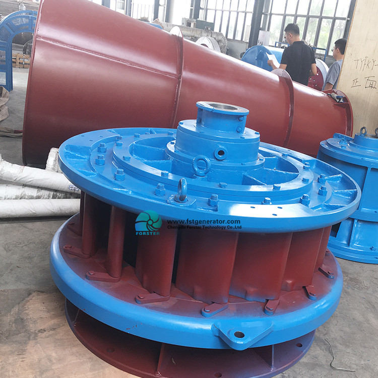 100KW Water Powered Generator Micro Kaplan Hydro Turbine For Hydropower Plant