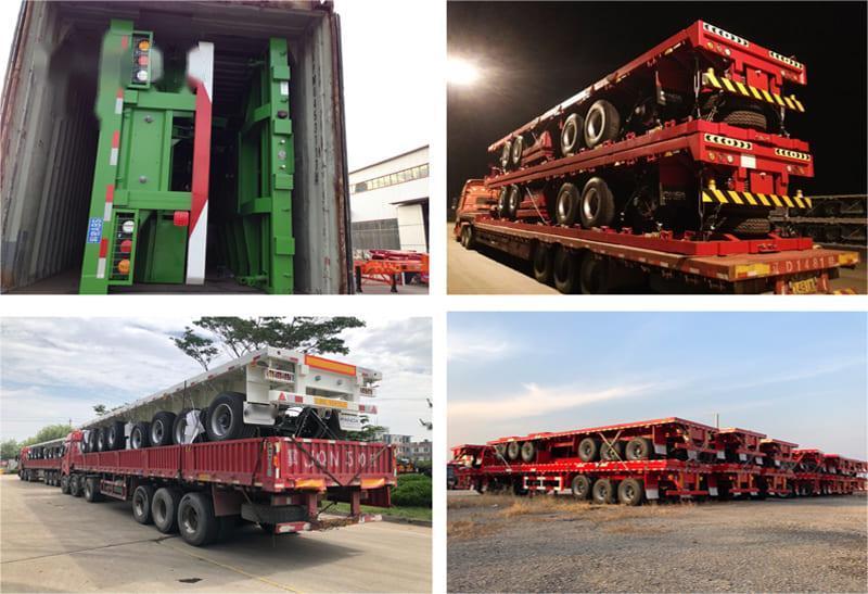 CIMC 2/3/4 axles new factory customized 12m 13m 14m 40t 60t 80t100t Africa container cargo transport flatbed deck semi trailer