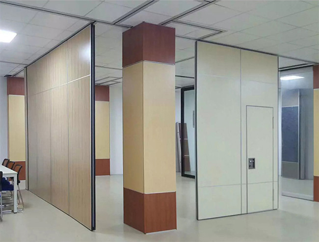 Acoustic Foldable Modular Partition Wall Wood Aluminum Frame