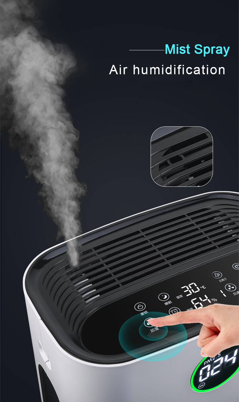Household Anion Humidification Air Purifier Smoke Removal UV Ozone Air Purifier